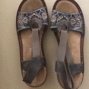 Brand new gray sandals  never worn